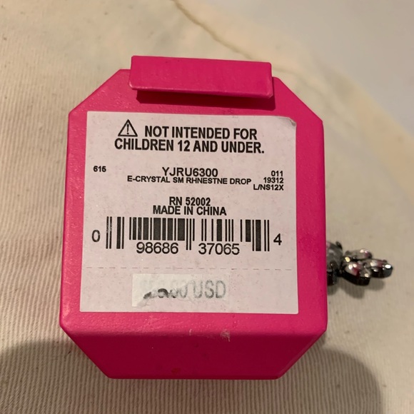 Juicy Couture Rhinestone Drop Earrings - Picture 5 of 5